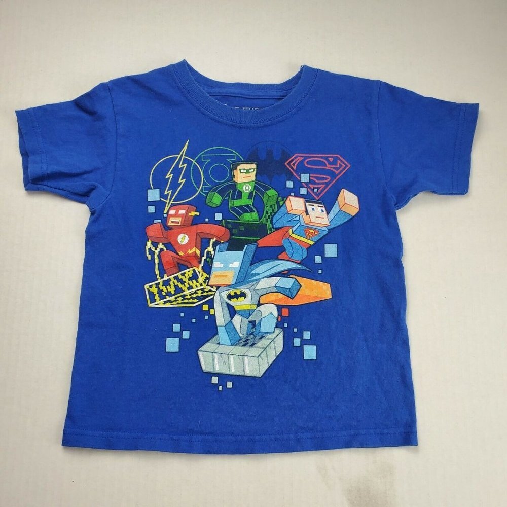LEGO DC SUPER HEROES Flash Lantern Superman Tee‎ Boy's Size XS (4-5)